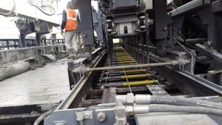 Laying Concrete Pavement PQC  by Wirtgen Slipform Paver [upl. by Alit]