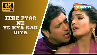 Tere Pyar Ne  4K Video  Rajaji  Govinda Raveena Tandon  Alka Yagnik  90s Hit Romantic Songs [upl. by Teryl]