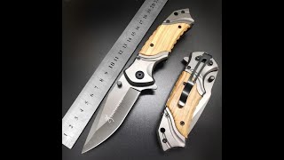 Camping Folding Knife for Men Outdoors Military Tactical Pocket Survival Steel Portable Knives for H [upl. by Ticon]