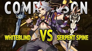 C0 ITTO Whiteblind R5 vs Serpent Spine R1  DAMAGE COMPARISON Genshin Impact 27 [upl. by Naig]