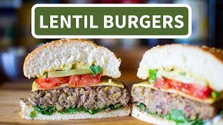 Incredible Lentil Burgers Best Tasting AllVeggie Patty Ive Made – Vegan  Gluten Free [upl. by Aratahs]