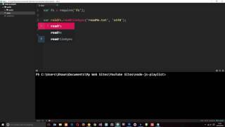 Node JS Tutorial for Beginners 9  Reading amp Writing Files fs [upl. by Elesig]