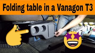 How to install a Honda CRV folding table in a Vanagon T3 T25 [upl. by Shipman]