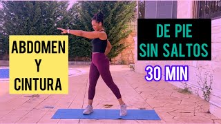 ABDOMINALES PARA REDUCIR CINTURA y APLANAR ABDOMEN de PIE Sin IMPACTO CARDIO Quema Grasa40 Min [upl. by Hutner]