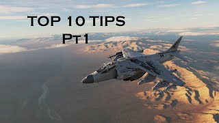 DCS Top 10 tips for the Harrier 15 [upl. by Rebmetpes]