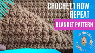 Crochet 1 Row Repeat Blanket Pattern  Crochet Blanket Patterns for Beginners [upl. by Bissell]