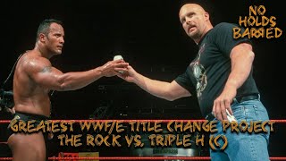 GREATEST WWE TITLE CHANGES  WWF BACKLASH 2000  THE ROCK VS TRIPLE H [upl. by Yecies143]