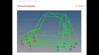 Torsional Analysis of Roll Cage structure in Radioss [upl. by Madlin]