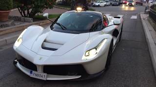 White LaFerrari Driving and Sound in Monaco HD [upl. by Ynabla64]