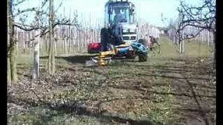 SEPPI M  sweeper XAN  collects prunings and brings them to the mulcher [upl. by Trevor]