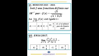 Exercices de limites 1 [upl. by Tiossem215]