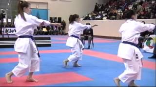 Karate  WKF  Kata Team Female Seniors Paris 2012 [upl. by Jacinto]