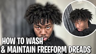 HOW TO WASH amp MAINTAIN FREEFORM DREADS [upl. by Anuahc]