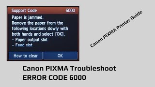 Fix Error Code 6000 Canon PIXMA Printer Guide [upl. by Llerdnek]