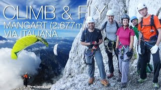 Climb amp Fly Mangart 2677m 🧗🏻 [upl. by Bergh889]