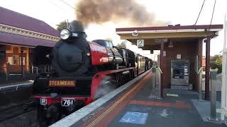 Flashback Steam Locomotives R761A2 986 double header passing Ascot Vale P2 [upl. by Gibun902]