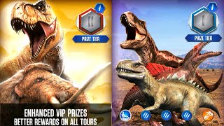 TERRESTRUAL TOUR VIP VS STRONG CARNIVORES TOUR  JURASSIC WORLD THE GAME [upl. by Elmira91]