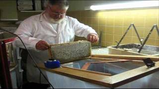 Entdeckeln entdeckeln von Honigwaben Extracting honey [upl. by Klos305]