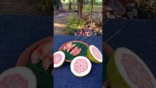 Pomelo recipe  Jumbola with chilly  Jumbo lemon [upl. by Gnak]