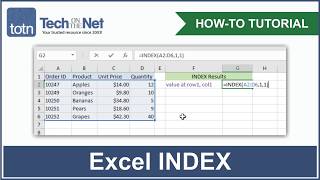 How to use the INDEX function in Excel [upl. by Kaden]