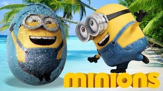 MINIONS SURPRISE Eggs  Unboxing Choco Treasure Surprise Minion Eggs [upl. by Jer]