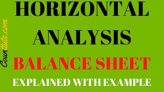 Horizontal Analysis of Balance Sheet  Explained with Example [upl. by Aivatnahs]