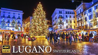 LUGANO 🇨🇭🎄Switzerland The Most Enchanting Christmas walk 4K 50p [upl. by Eiramlirpa]