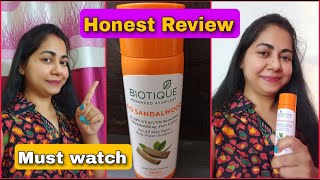 Biotique Sandalwood Sunscreen 50 SPF Review  Honest Review Stay beautiful with me [upl. by Hulbert754]