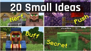 20 Small Ideas to Improve Minecraft for Dinnerbone  Minecraft 118119 [upl. by Charlena]