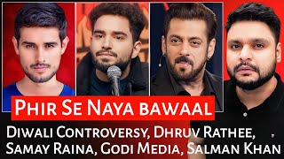 Diwali Controversy  Dhruv Rathee  Samay Raina  Godi Media Latest  Salman Khan  Mr Reaction Wala [upl. by Napra]