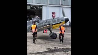 Messerschmitt Bf109 Startup Daimler DB605 Fighter Luftwaffe aircraft [upl. by Haidej]