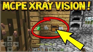 MCPE XRAY VISION Minecraft Pocket Edition  NEW XRAY VISION ADDON Pocket Edition [upl. by Coveney912]