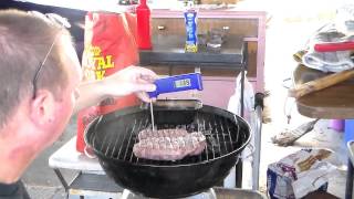 London Broil SteakMarinated and Grilled Indirect on my Weber Jumbo Joe Charcoal Grill [upl. by Haida455]