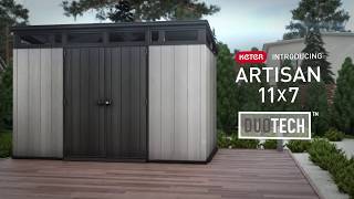 Keter Artisan 11x7 Duotech  Large storage building  Sheds [upl. by Hayouqes316]