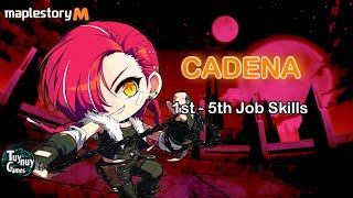 MapleStory M Cadena 1st  5th Job Skills Showcase  Auto Battle  Bossing [upl. by Jollanta521]