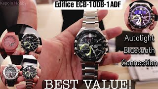 Casio Edifice ECB10DB1ADF  Review amp Setting edifice kepoinhobby [upl. by Langston]