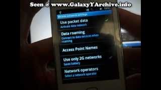 Reverse Tethering on Samsung Galaxy Y Step by step [upl. by Arraes798]