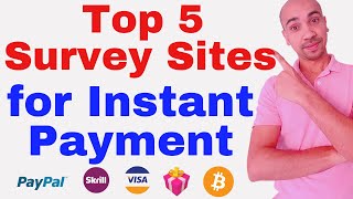 5 survey sites that pay instantly  Get paid by answering questions online [upl. by Ender]