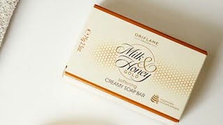 Oriflame milk and honey soap bar review  beauty claps [upl. by Arimay]