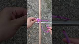 Cross binding rope knot technique for smooth objects knot [upl. by Jedediah]