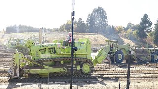 Vintage Euclid and Terex Scrapers and Bulldozers Working at Wheels at Wanaka 2023 [upl. by Nnairb]