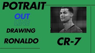 out line of cr 7 potrait viralvideo [upl. by Aranahs992]