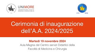 Inaugurazione Anno Accademico Unimore  AA 20242025 [upl. by Pelson]