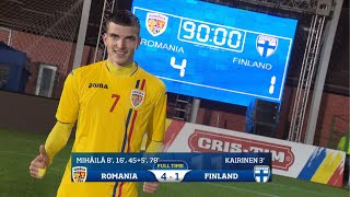 Ziua când sa născut quotfotbalistulquot Mihăilă  Patru goluri întrun meci  România  Finlanda 41 U20 [upl. by Leay]