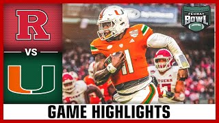 Rutgers vs Miami College Pinstripe Bowl Game Highlight  2023 ACC Football [upl. by Nahtan]