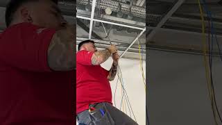 Conduit wiring using the Ck Spira Flex electrician conduit sparky electrical [upl. by Hesther]