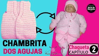 Chambrita Ropón o Ajuar para Bebé Tejido a Palitos  2 5 Chaqueta [upl. by Eceeryt868]