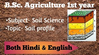 Soil profile  Soil science  BSc Agri 1st year  Explained in both hindi amp english [upl. by Rosinski]