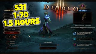 Level a Wizard in 15 hrs Diablo 3 Season 31 Starter Guide [upl. by Oinolopa]