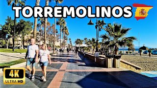 🇪🇦4K TORREMOLINOS Spain La Carihuela Full Beach Promenade Walking Tour  Costa del Sol Málaga [upl. by Kwabena]